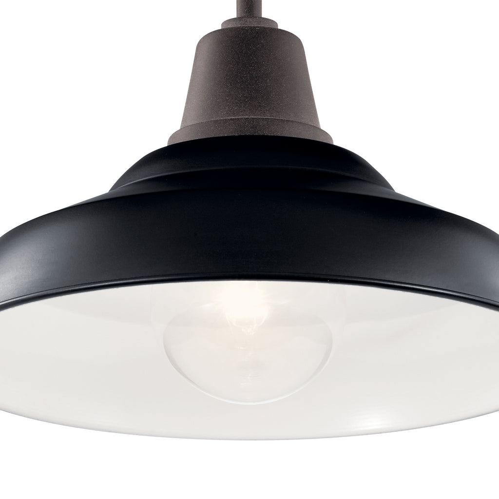 KICHLER 49992BK Pier 1 Light 12" Convertible Pendant Black