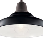 KICHLER 49992BK Pier 1 Light 12" Convertible Pendant Black