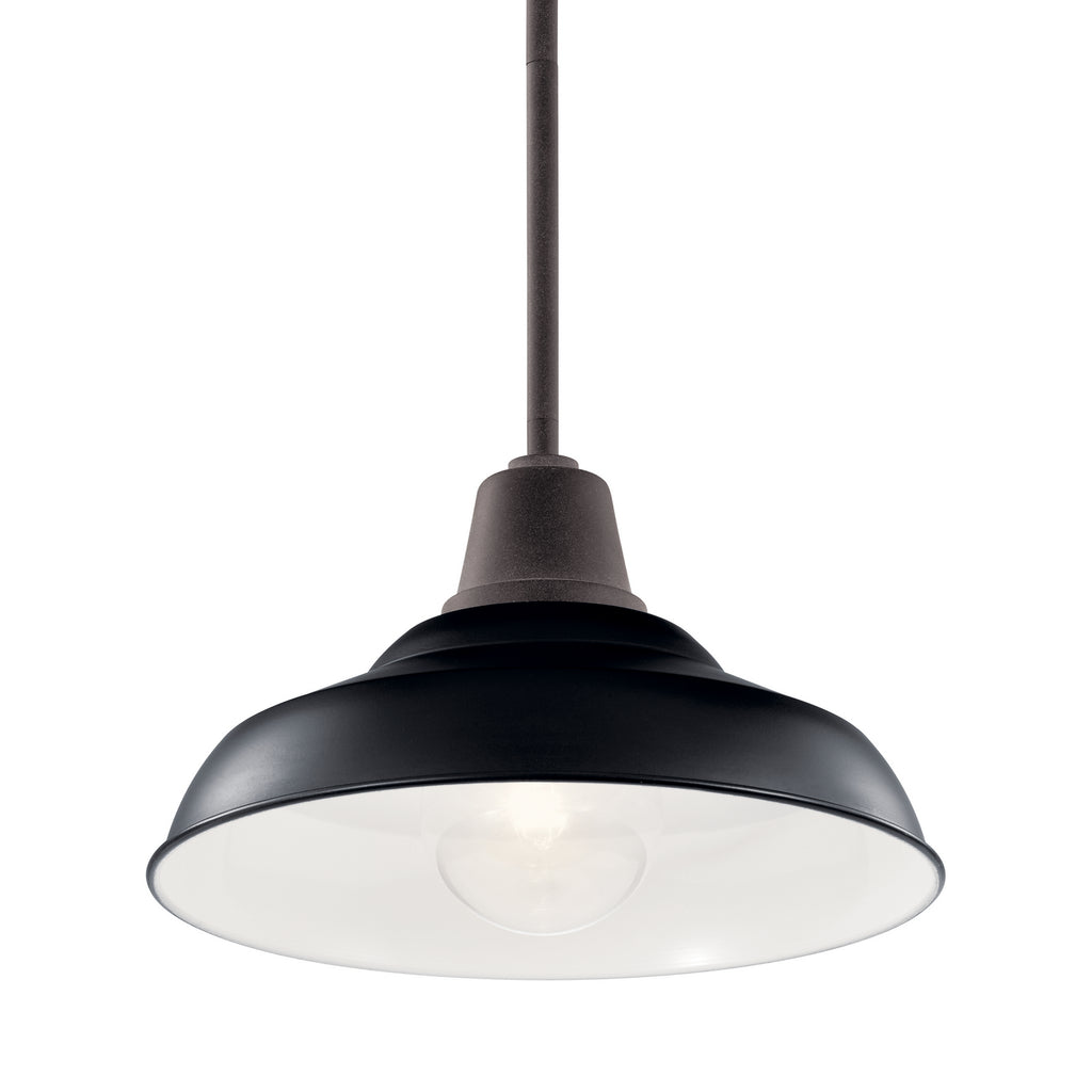 KICHLER 49992BK Pier 1 Light 12" Convertible Pendant Black