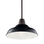 KICHLER 49992BK Pier 1 Light 12" Convertible Pendant Black