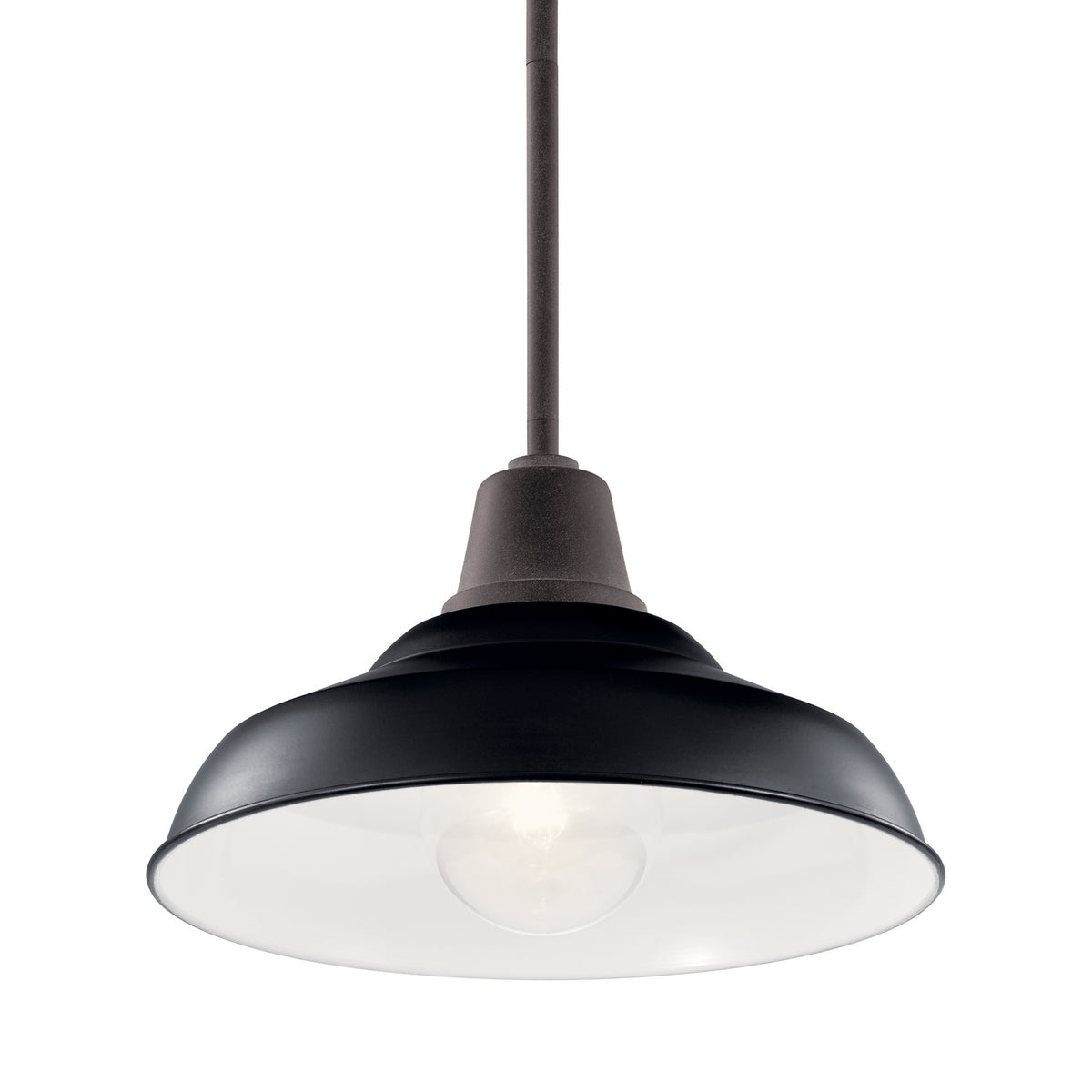 KICHLER 49992BK Pier 1 Light 12" Convertible Pendant Black