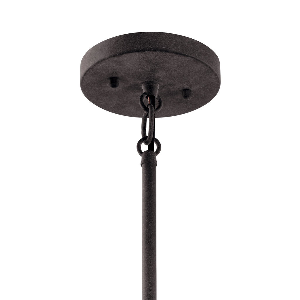 KICHLER 49992BK Pier 1 Light 12" Convertible Pendant Black