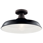 KICHLER 49993BK Pier 1 Light 16" Convertible Pendant Black