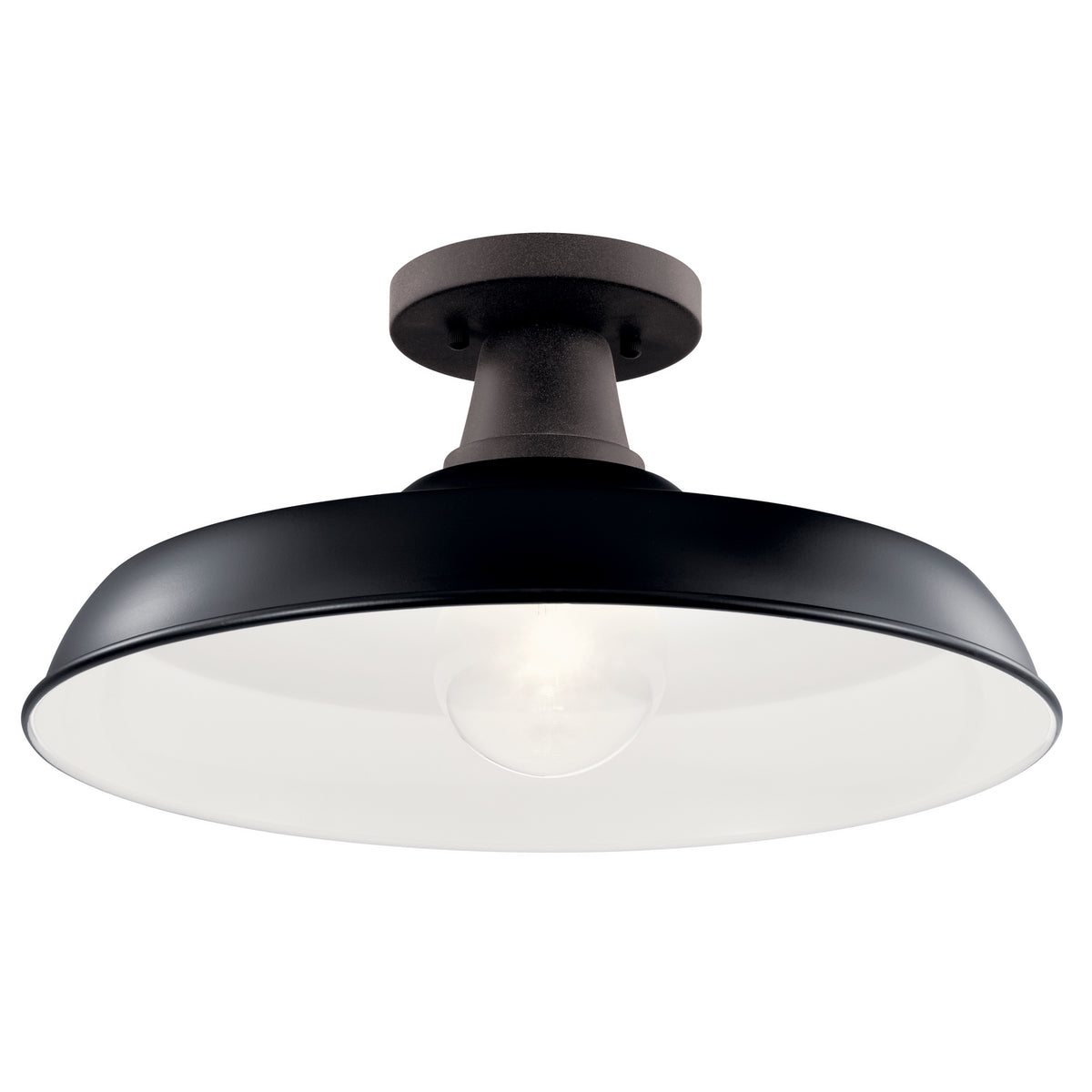 KICHLER 49993BK Pier 1 Light 16" Convertible Pendant Black
