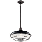 KICHLER 49993BK Pier 1 Light 16" Convertible Pendant Black