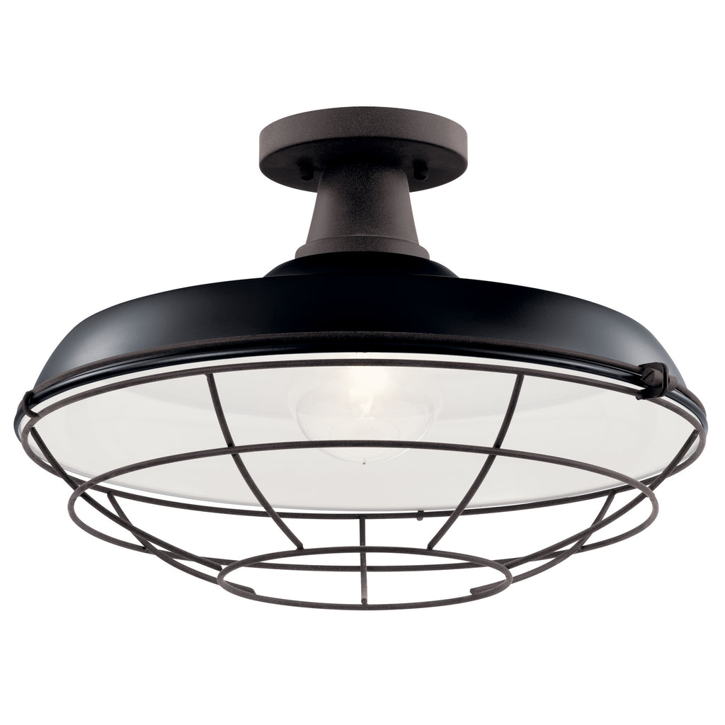 KICHLER 49993BK Pier 1 Light 16" Convertible Pendant Black