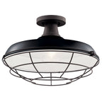 KICHLER 49993BK Pier 1 Light 16" Convertible Pendant Black