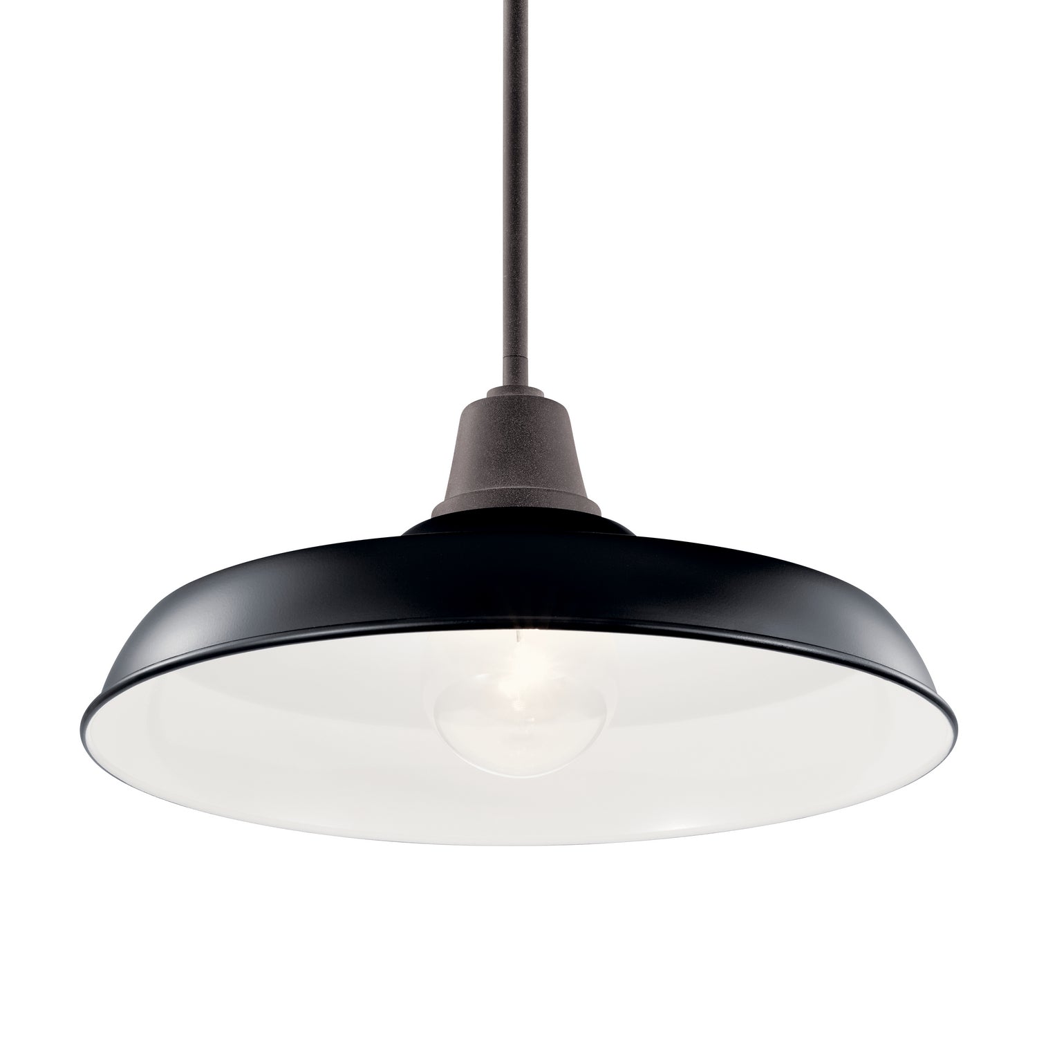 KICHLER 49993BK Pier 1 Light 16" Convertible Pendant Black