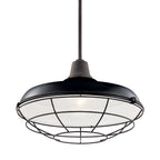 KICHLER 49993BK Pier 1 Light 16" Convertible Pendant Black