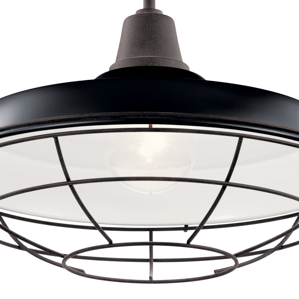 KICHLER 49993BK Pier 1 Light 16" Convertible Pendant Black