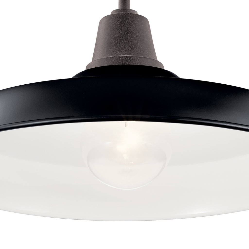 KICHLER 49993BK Pier 1 Light 16" Convertible Pendant Black