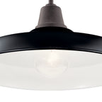 KICHLER 49993BK Pier 1 Light 16" Convertible Pendant Black