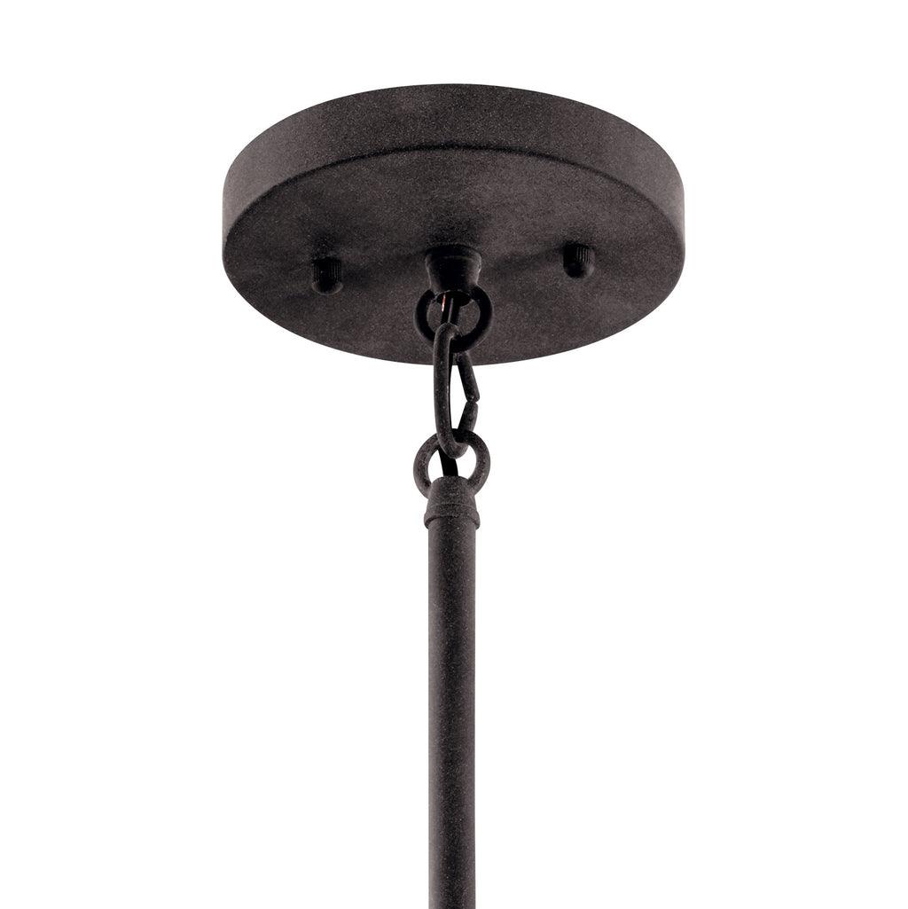 KICHLER 49993BK Pier 1 Light 16" Convertible Pendant Black