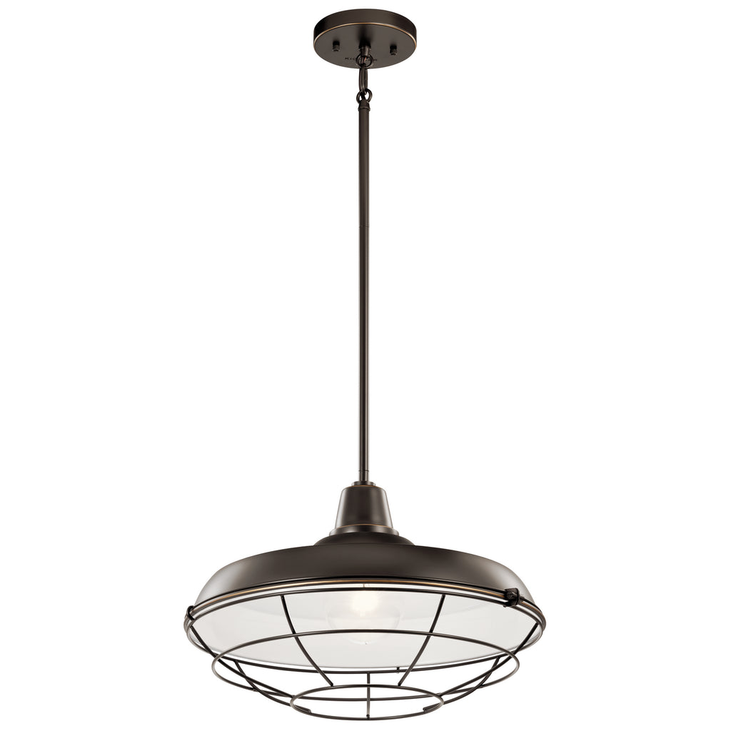 KICHLER 49993OZ Pier 1 Light 16" Convertible Pendant Olde Bronze