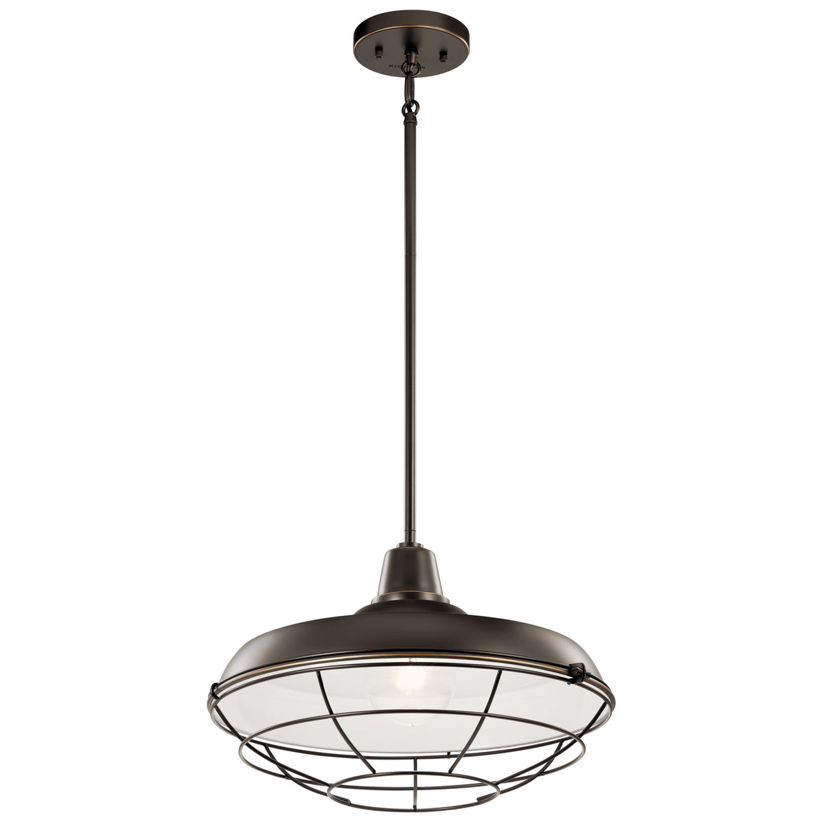 KICHLER 49993OZ Pier 1 Light 16" Convertible Pendant Olde Bronze