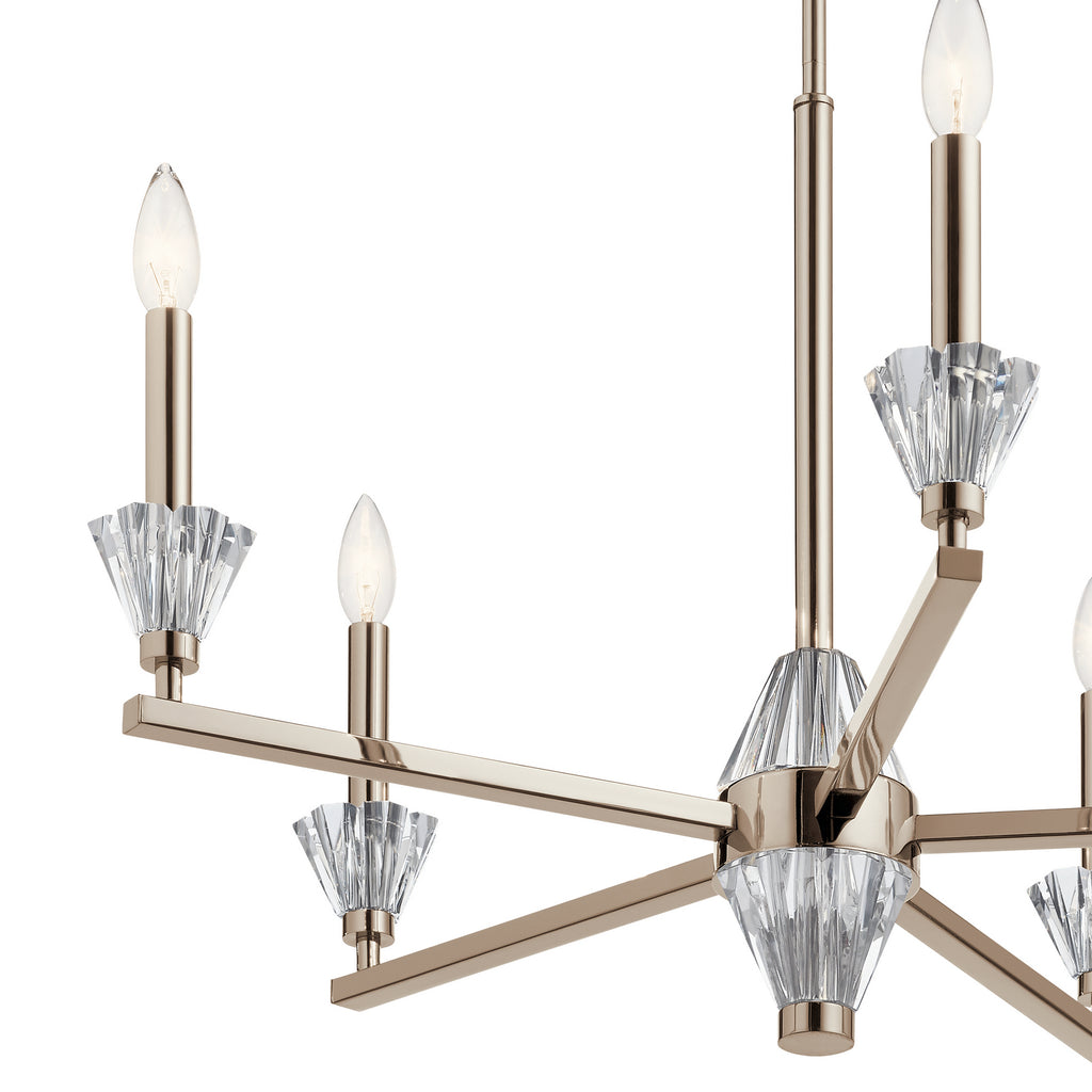 KICHLER 52001PN Calyssa Five Light Chandelier Polished Nickel