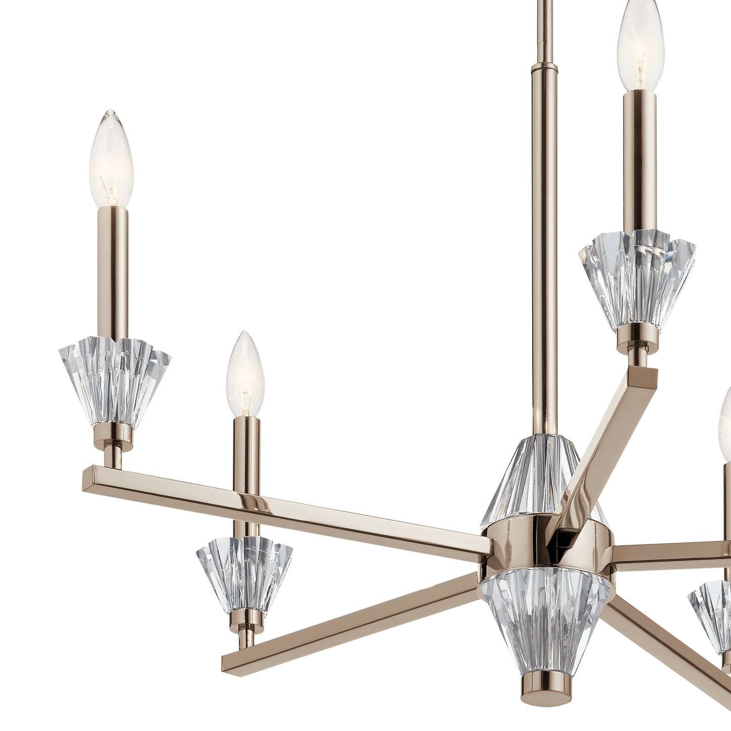KICHLER 52001PN Calyssa Five Light Chandelier Polished Nickel