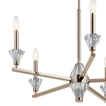 KICHLER 52001PN Calyssa Five Light Chandelier Polished Nickel