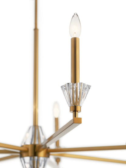 KICHLER 52002FXG Calyssa Seven Light Chandelier Fox Gold