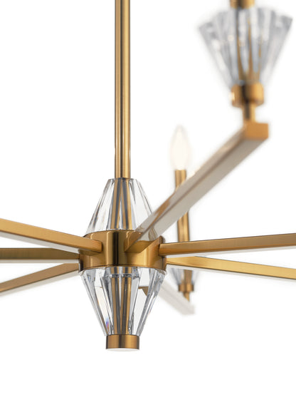 KICHLER 52002FXG Calyssa Seven Light Chandelier Fox Gold