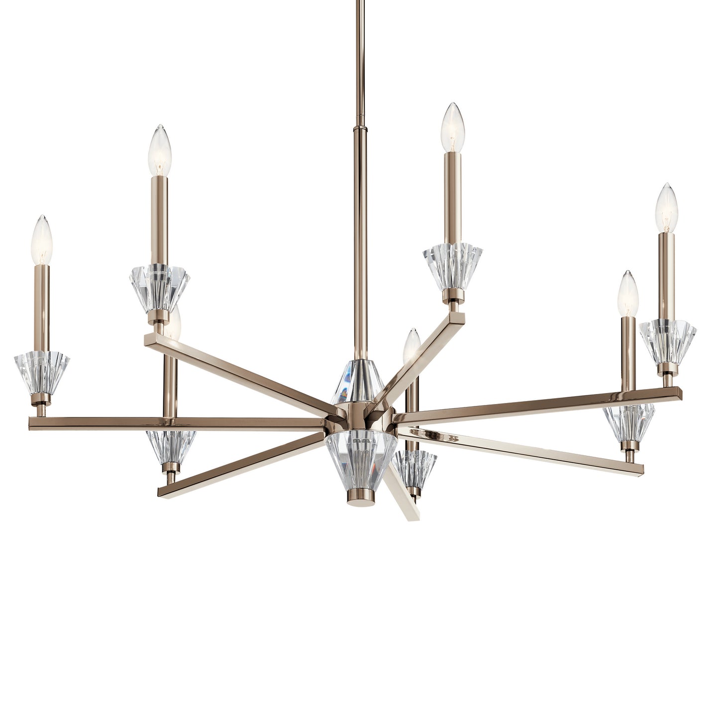 KICHLER 52002PN Calyssa Seven Light Chandelier Polished Nickel