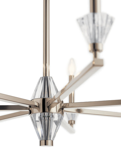 KICHLER 52002PN Calyssa Seven Light Chandelier Polished Nickel