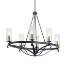 KICHLER 52010BK Krysia Six Light Chandelier Black