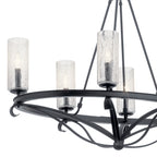 KICHLER 52010BK Krysia Six Light Chandelier Black