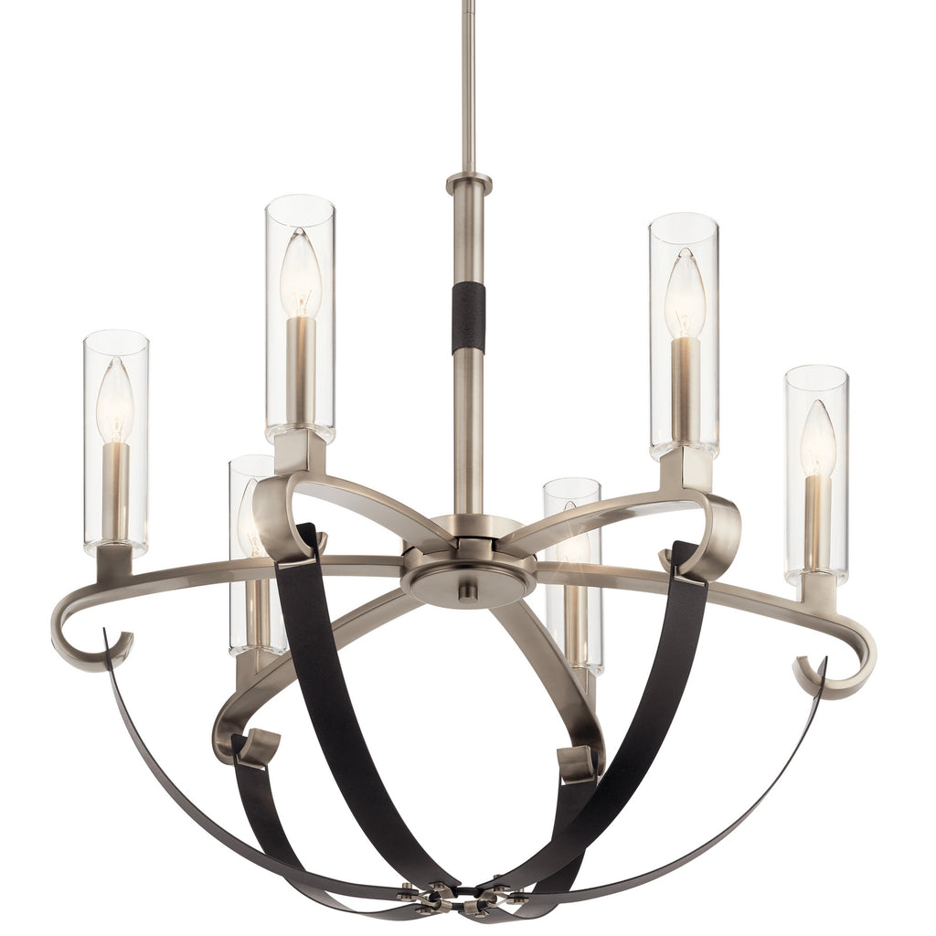 KICHLER 52015CLP Artem Six Light Chandelier Classic Pewter