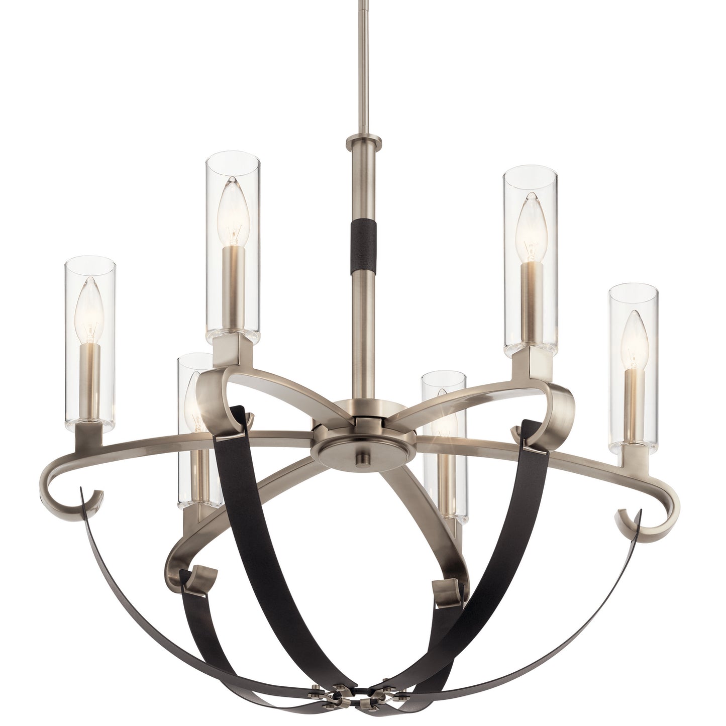KICHLER 52015CLP Artem Six Light Chandelier Classic Pewter
