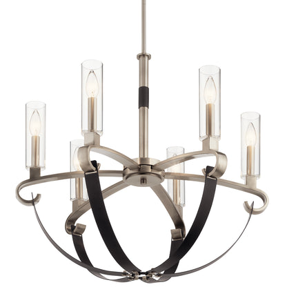 KICHLER 52015CLP Artem Six Light Chandelier Classic Pewter