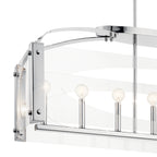 KICHLER 52023CH Pytel Seven Light Linear Chandelier Chrome