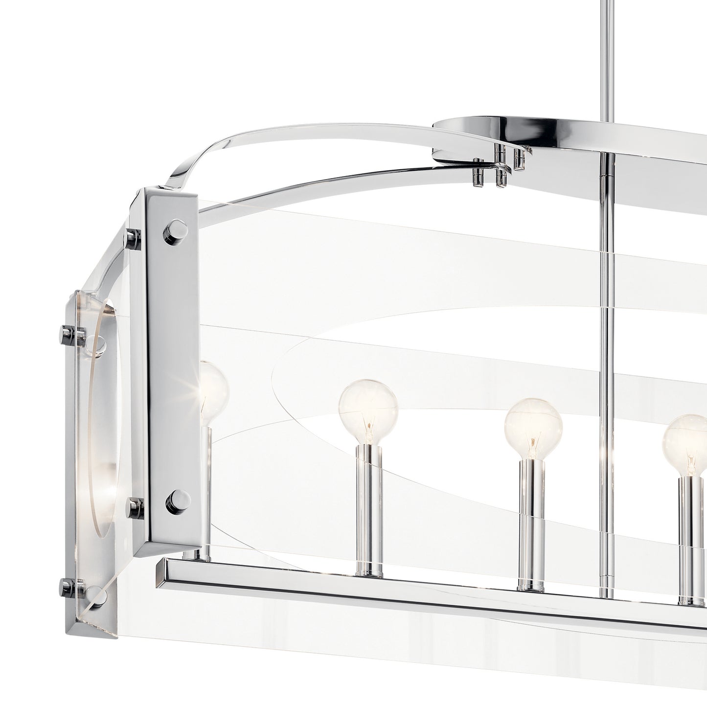 KICHLER 52023CH Pytel Seven Light Linear Chandelier Chrome