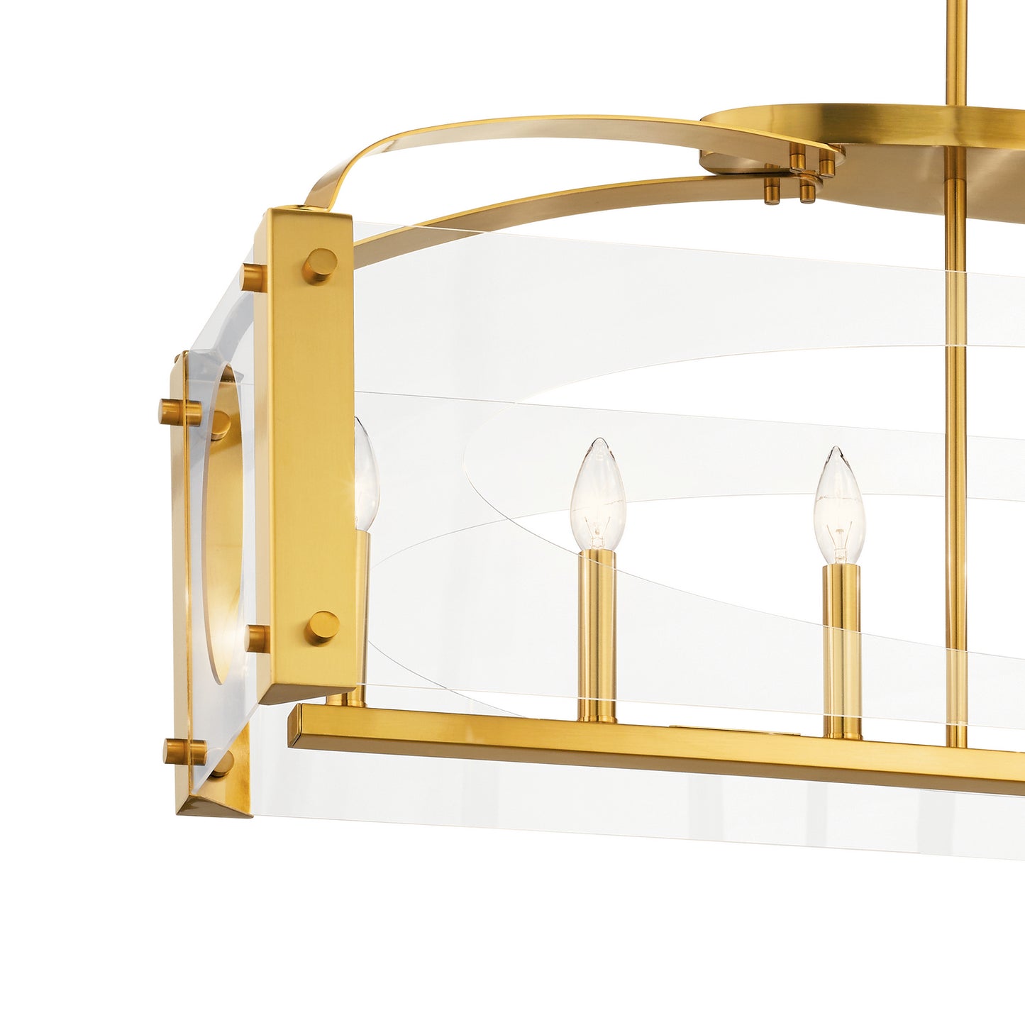 KICHLER 52023FXG Pytel Seven Light Linear Chandelier Fox Gold