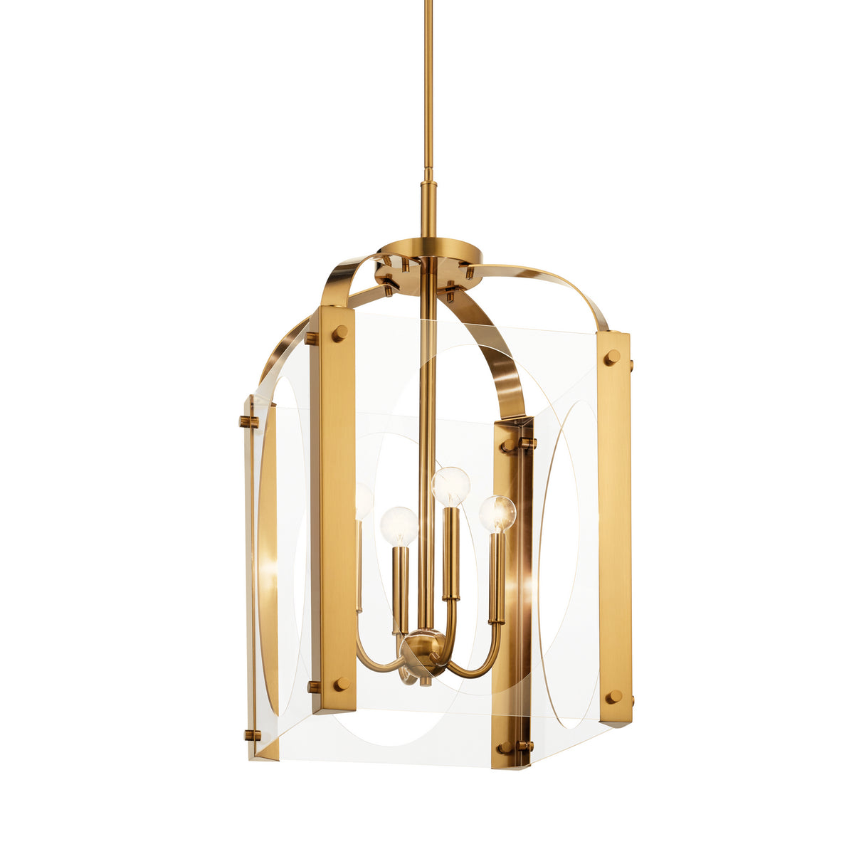 KICHLER 52024FXG Pytel Four Light Foyer Pendant Fox Gold