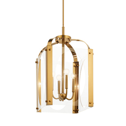 KICHLER 52024FXG Pytel Four Light Foyer Pendant Fox Gold