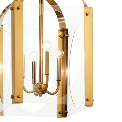 KICHLER 52024FXG Pytel Four Light Foyer Pendant Fox Gold