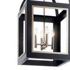 KICHLER 52029BK Vath 16" 4 Light Foyer Pendant Black