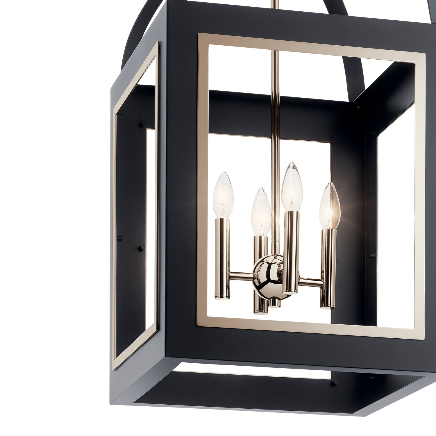 KICHLER 52029BK Vath 16" 4 Light Foyer Pendant Black
