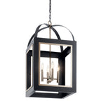 KICHLER 52029BK Vath 16" 4 Light Foyer Pendant Black