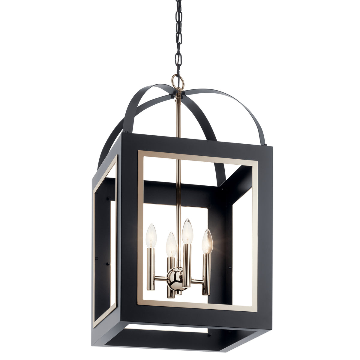 KICHLER 52029BK Vath 16" 4 Light Foyer Pendant Black