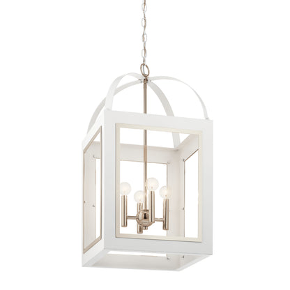 KICHLER 52029WH Vath Four Light Foyer Pendant White