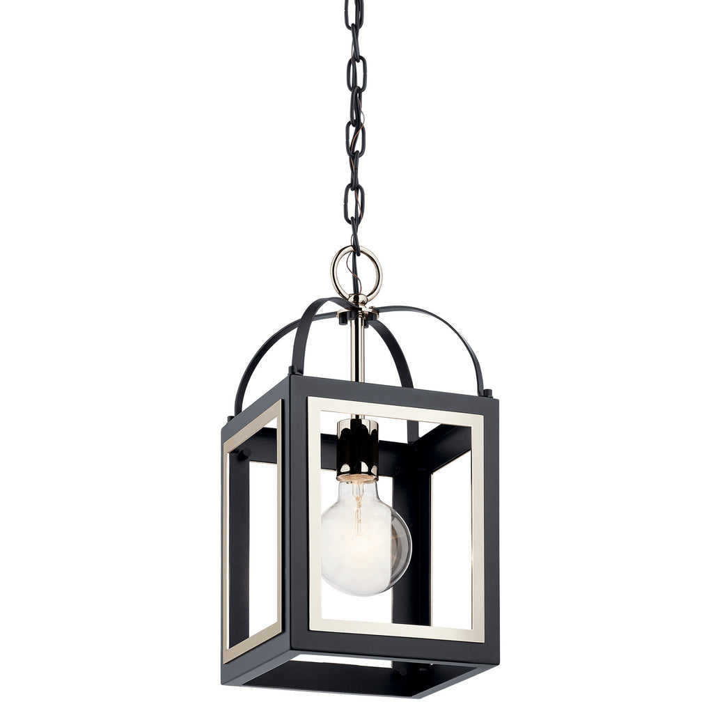 KICHLER 52030BK Vath 8" 1 Light Pendant Black