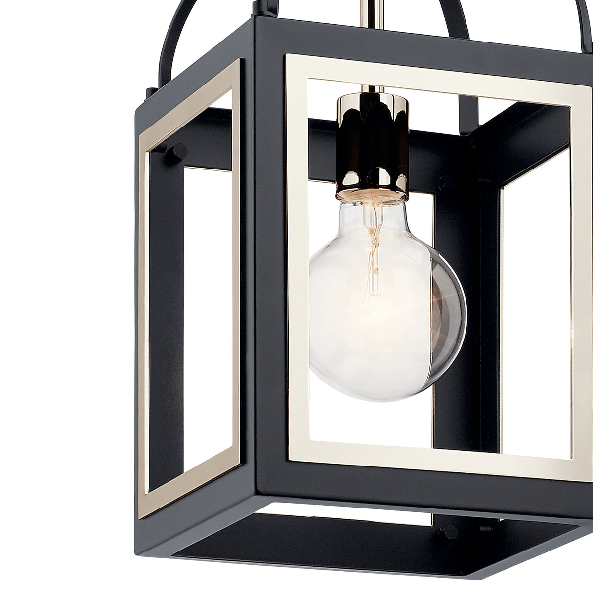 KICHLER 52030BK Vath 8" 1 Light Pendant Black