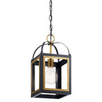 KICHLER 52030BKNBR Vath 8" 1 Light Pendant Black & Natural Brass