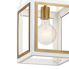 KICHLER 52030WHNBR Vath 8" 1 Light Foyer White & Natural Brass