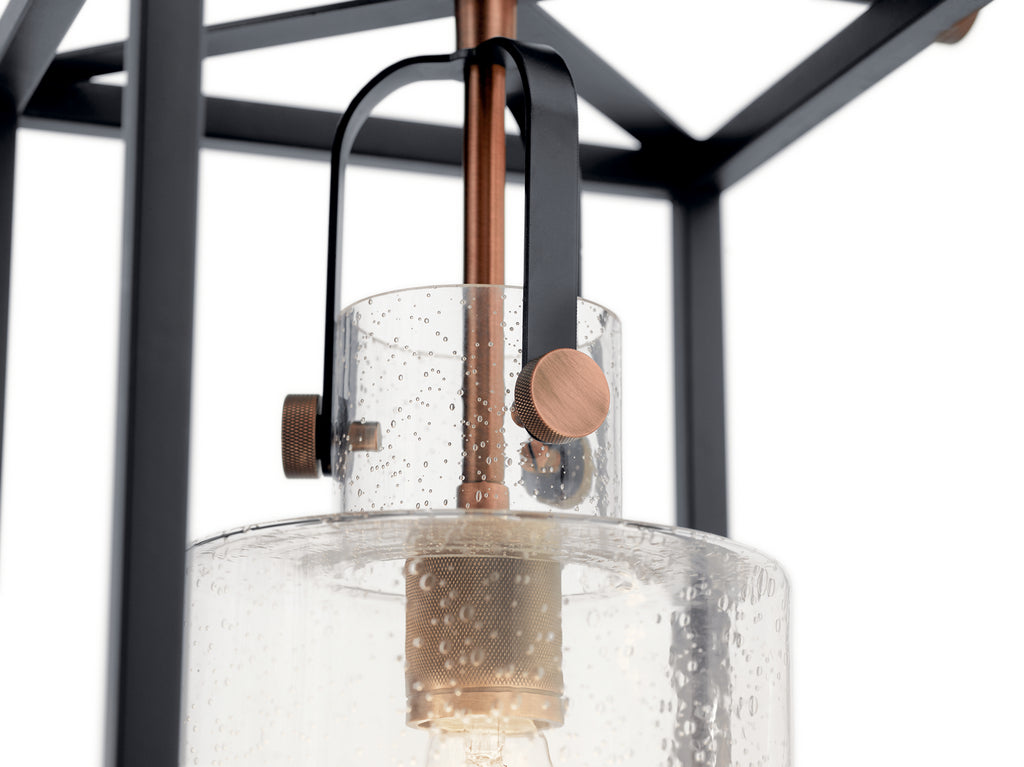 KICHLER 52033BK Kitner 3 Light Linear Chandelier Black