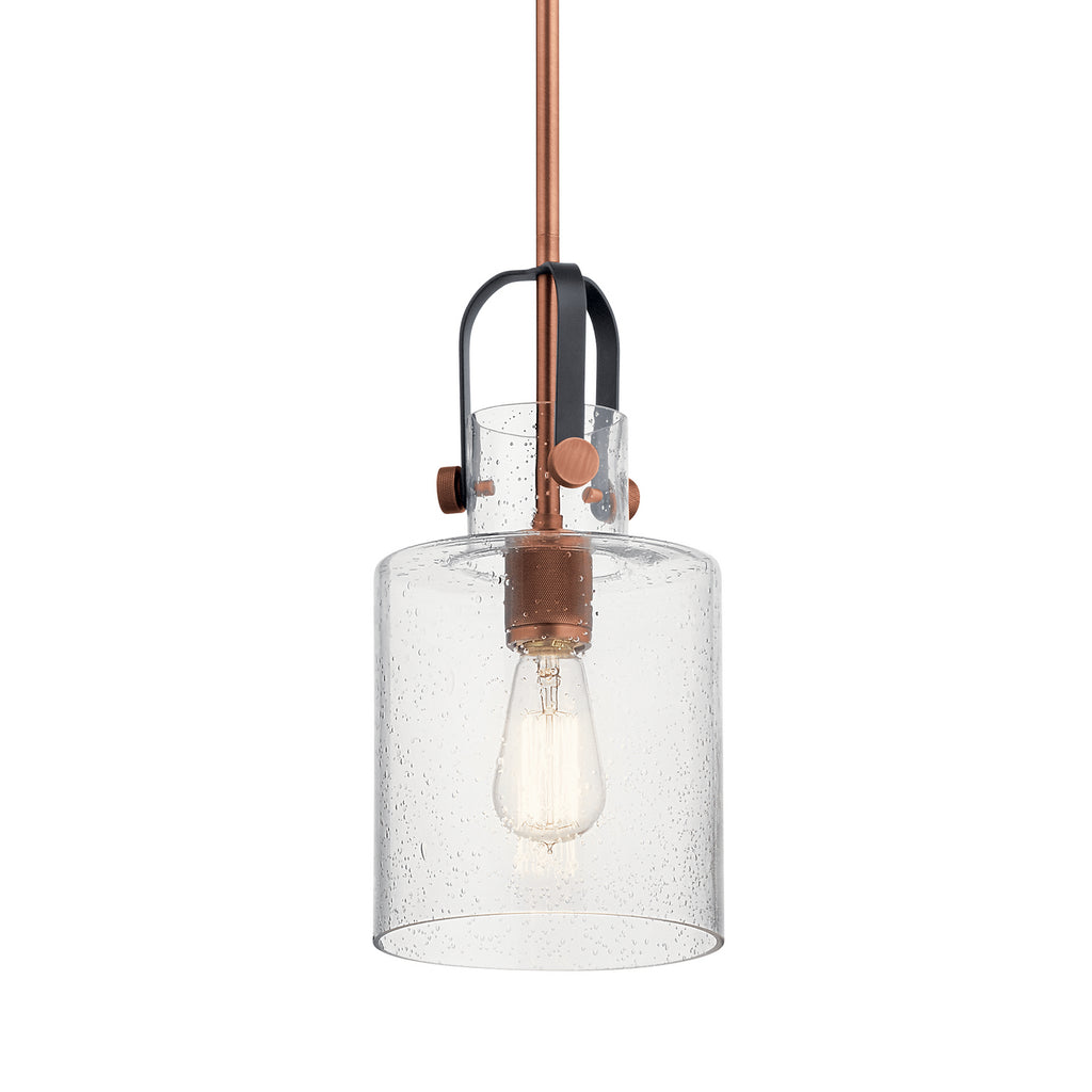 KICHLER 52035ACO Kitner 7" 1 Light Pendant Antique Copper