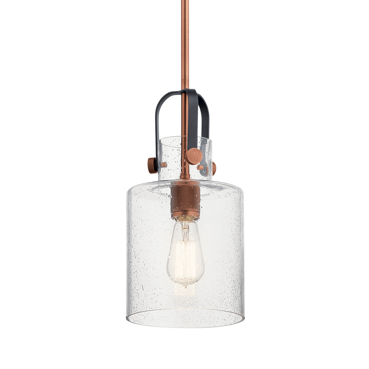KICHLER 52035ACO Kitner 7" 1 Light Pendant Antique Copper