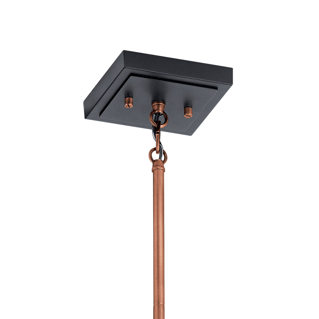 KICHLER 52035ACO Kitner 7" 1 Light Pendant Antique Copper